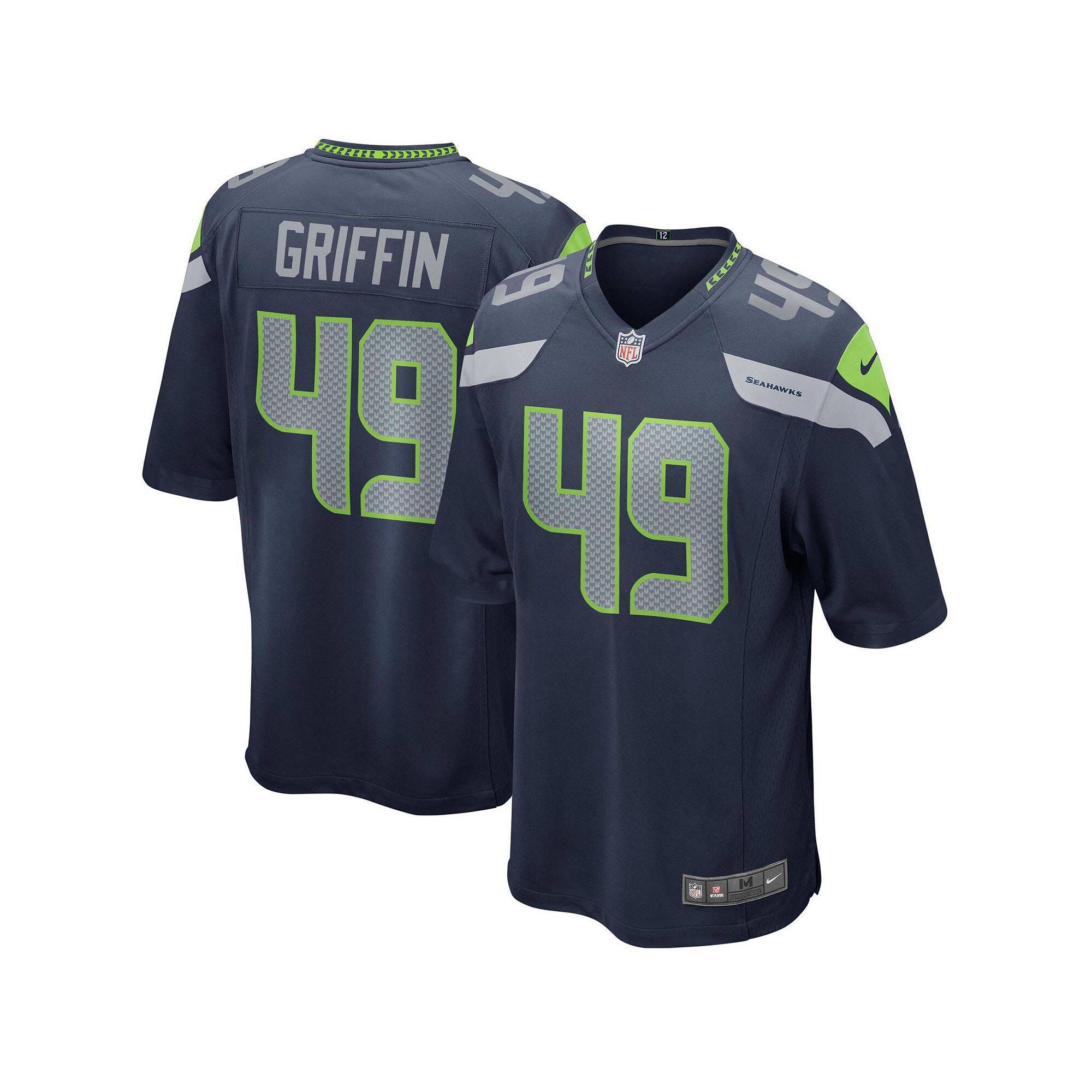 Men Seattle Seahawks 49 Shaquem Griffin Nike Navy Game Player NFL Jersey